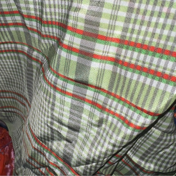 Vintage Rare Twinhill Silk Scarf Green Plaid - Picture 8 of 9